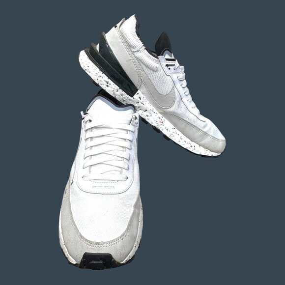 Nike Waffle One Crater NN Mens Size 12 Shoes White Grey Black Sneakers DH775-100 - Picture 1 of 16